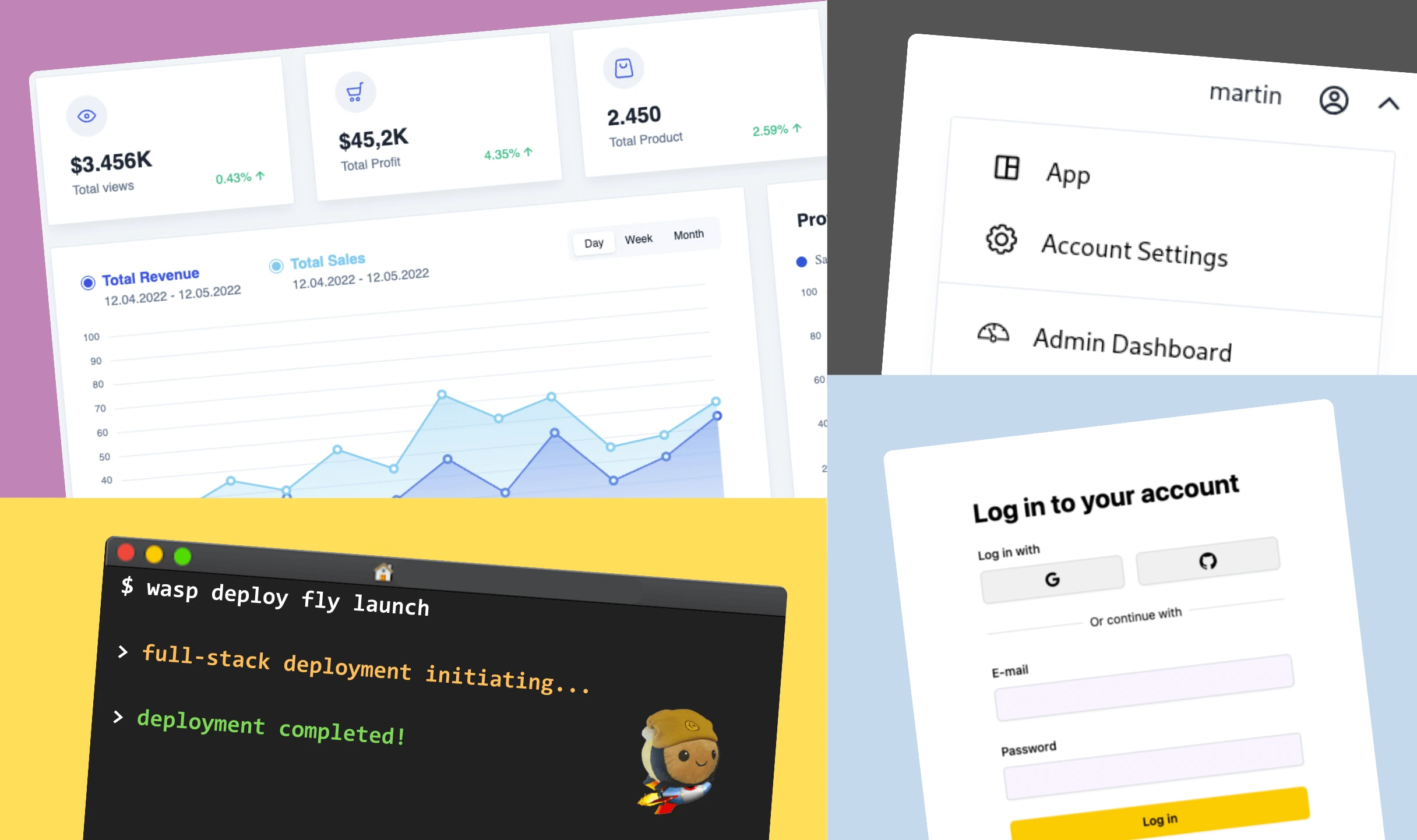 Product mock screen